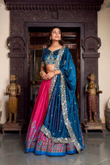 Silk Lehenga with Heavy Embroidery – Designer Festive Wear