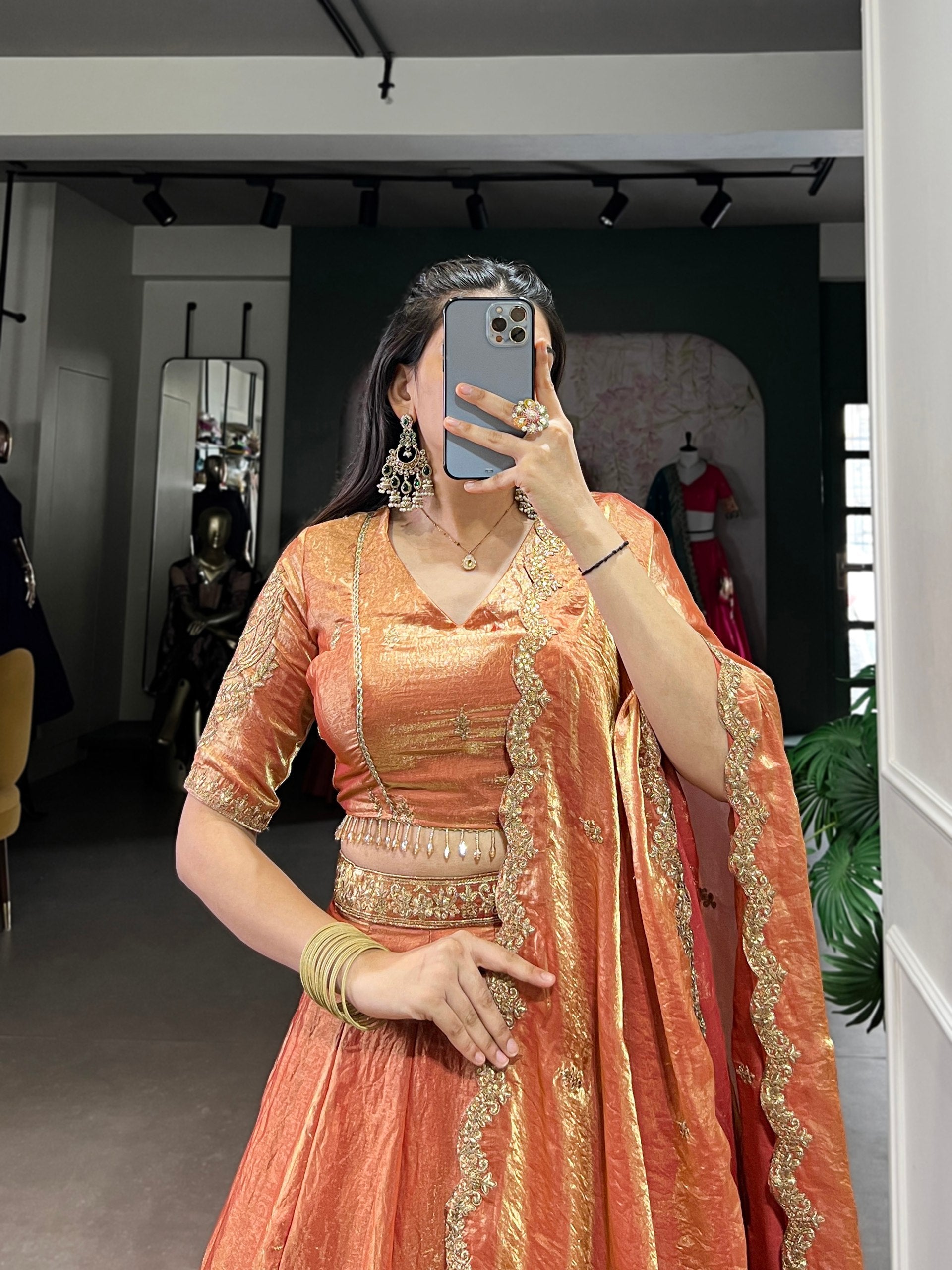Elegant Lavender Gold Silk Lehenga with Embroidered Dupatta – Festive & Wedding Wear