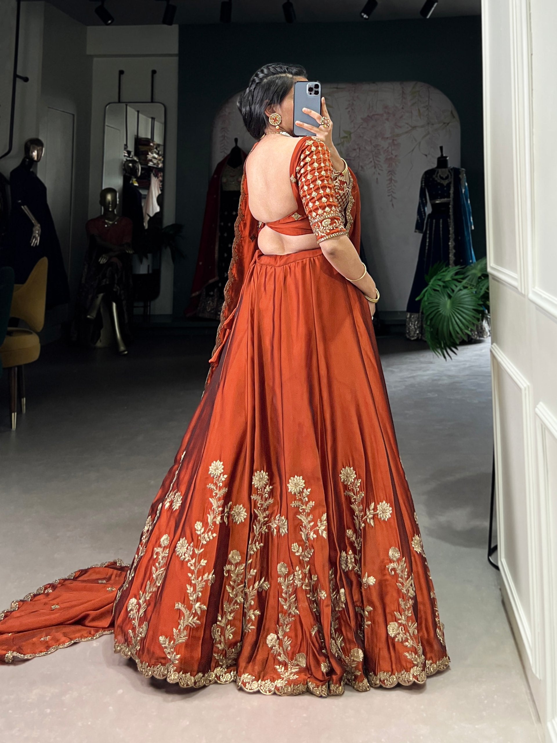 Elegant Lavender Gold Silk Lehenga with Embroidered Dupatta – Festive & Wedding Wear